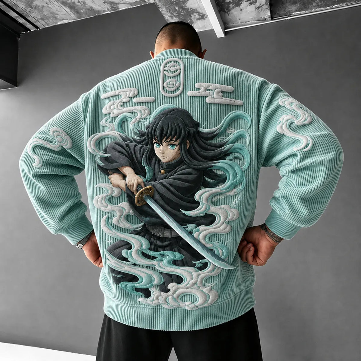 Demon Slayer Unisex Anime-print Crewneck Sweatshirt