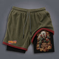 Naruto Unisex Double-layer Shorts With Anime Print