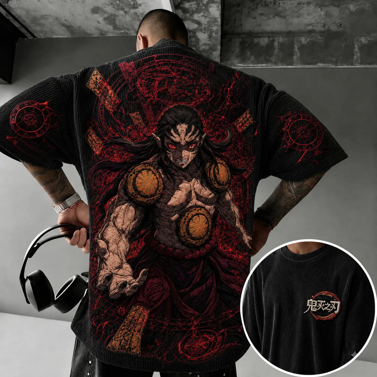 Demon Slayer Vintage Anime Print T-shirt