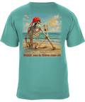 Whiskey Goes in Wisdom Comes Out Beach T-Shirt