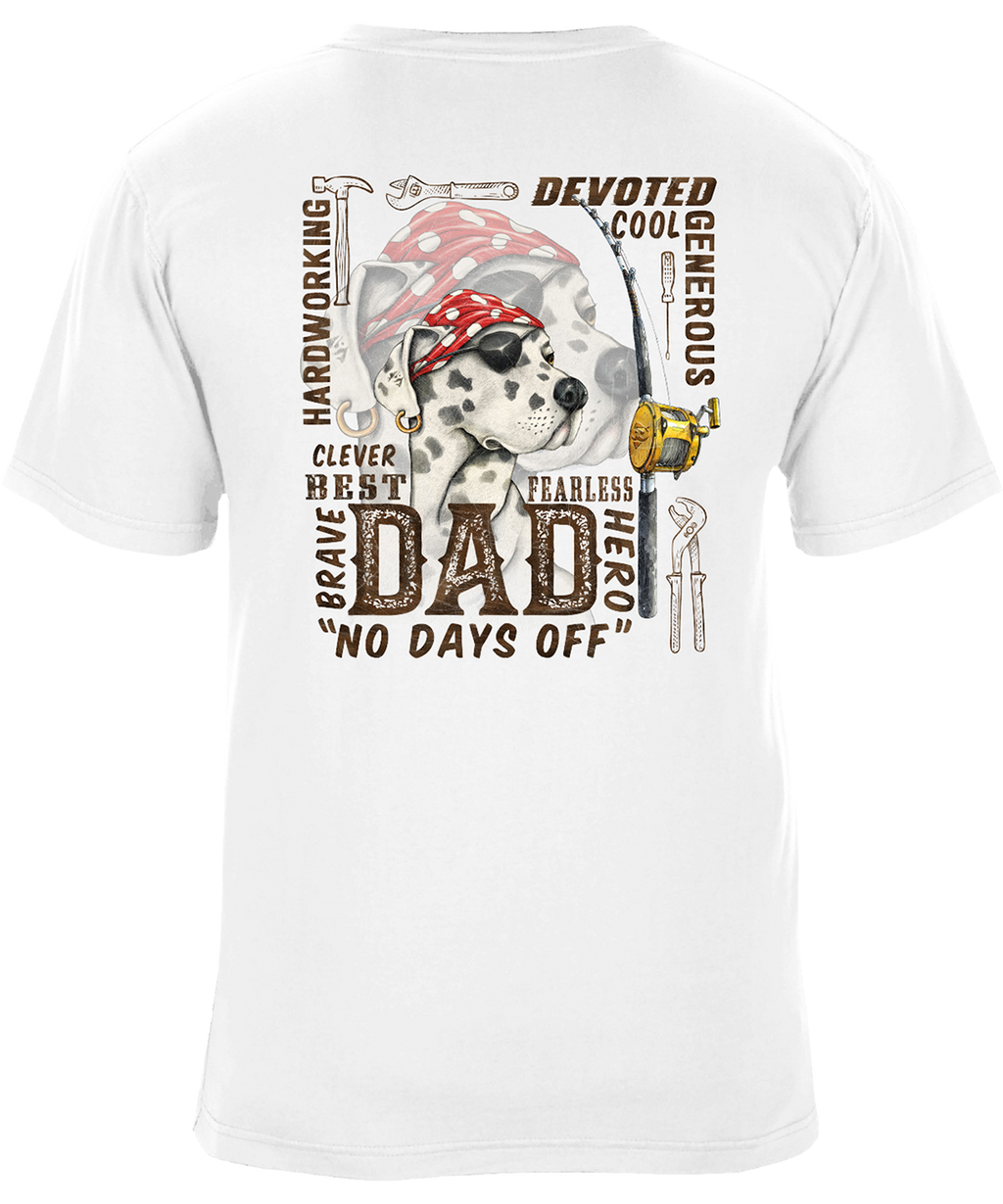 Hardworking Dad No Days Off Graphic T-Shirt – Father's Day Gift