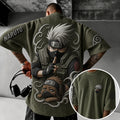 Naruto Unisex Anime-Style Retro Corduroy Oversized T-Shirt