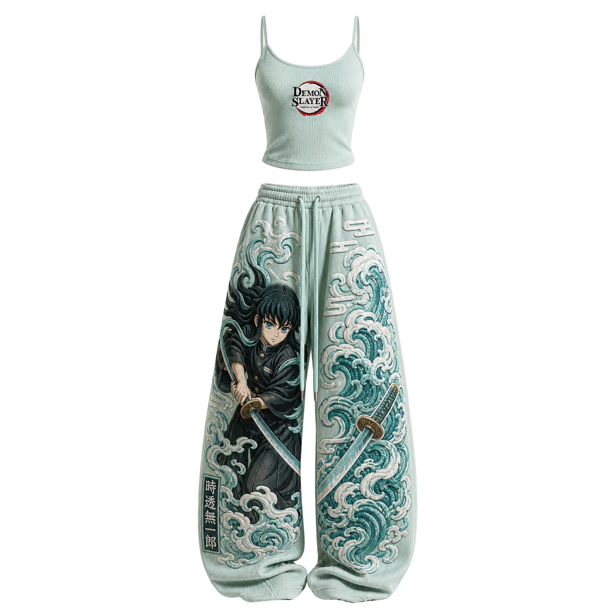 Demon Slayer Women's Anime-Print Camisole And Pants Set