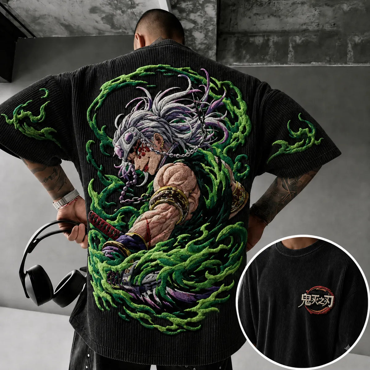 Demon Slayer Vintage Anime Print T-shirt