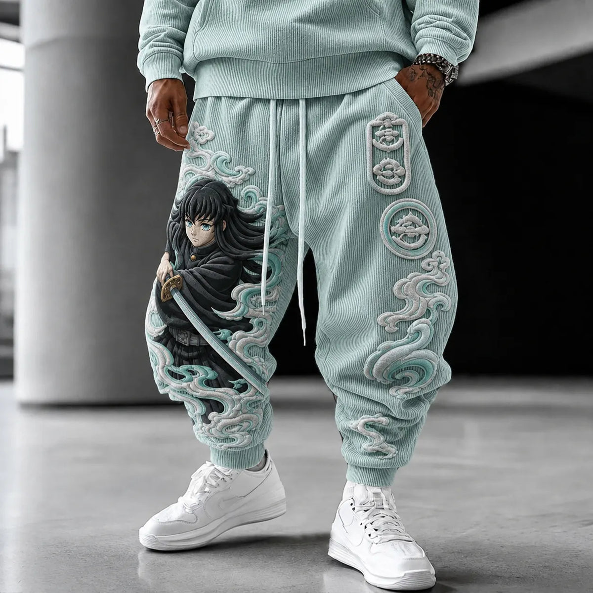 Demon Slayer Unisex Anime-print Trousers