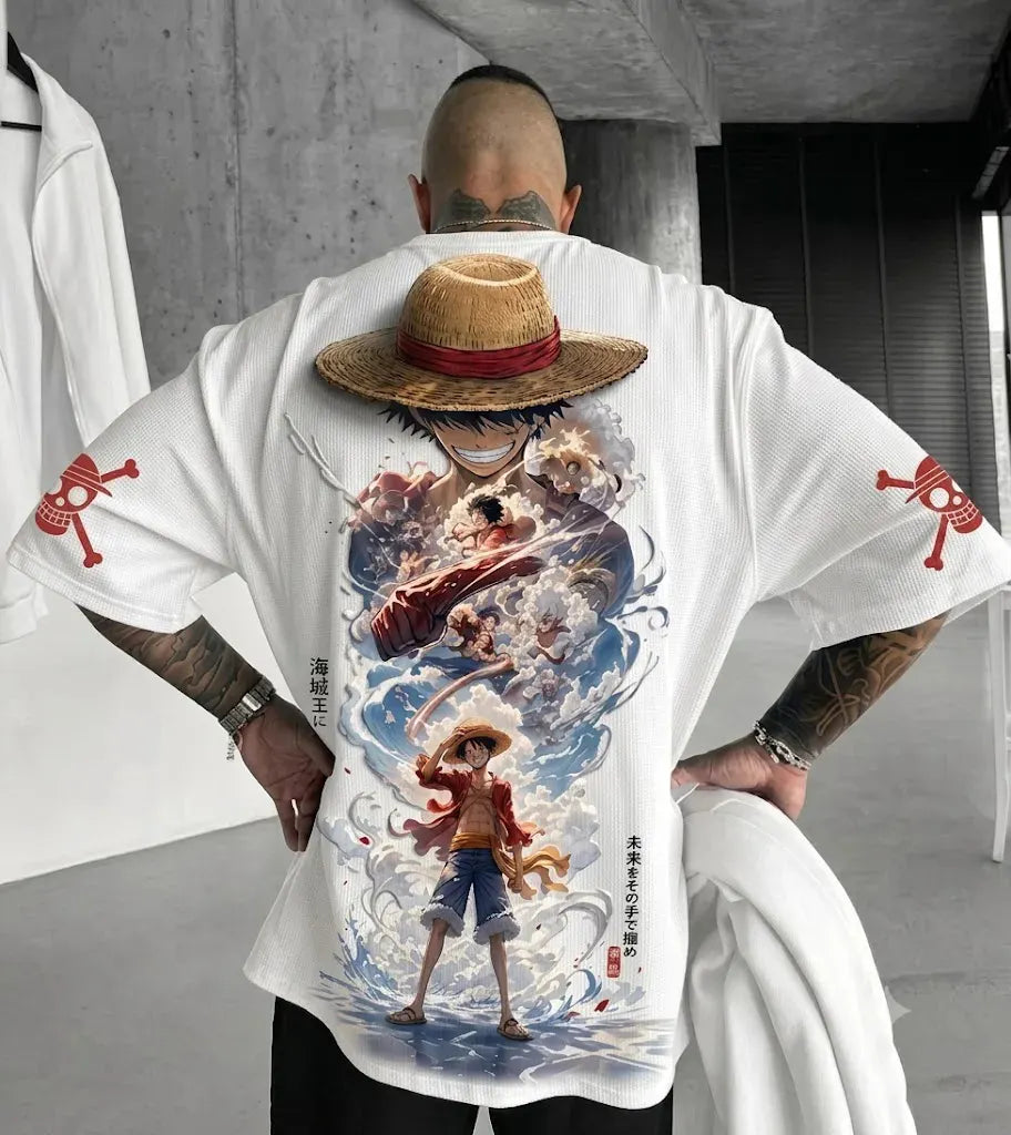 One Piece Unisex Anime Inspired Vintage Corduroy T-Shirt