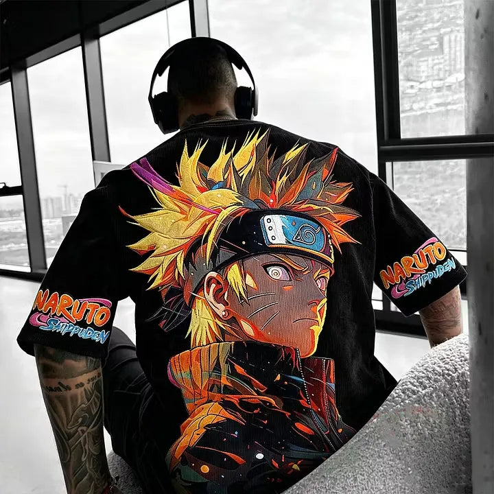 Naruto Anime Vintage Corduroy T-Shirt