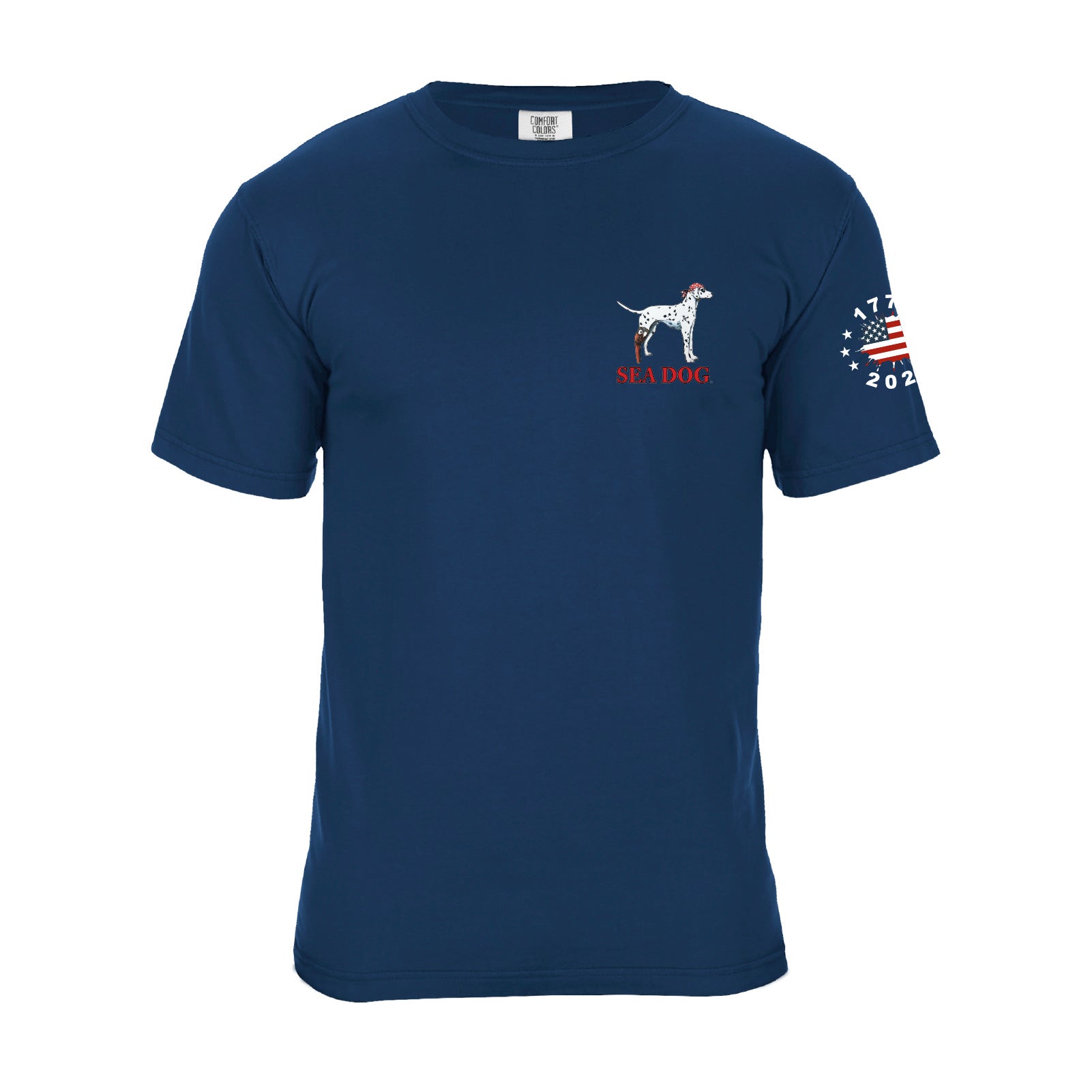 America’s 250th Anniversary Freedom Badge Patriotic T-Shirt - Navy