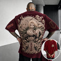 Naruto Unisex Anime-Style Retro Corduroy Oversized T-Shirt