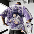 Naruto Unisex Anime-Style Retro Corduroy Oversized T-Shirt