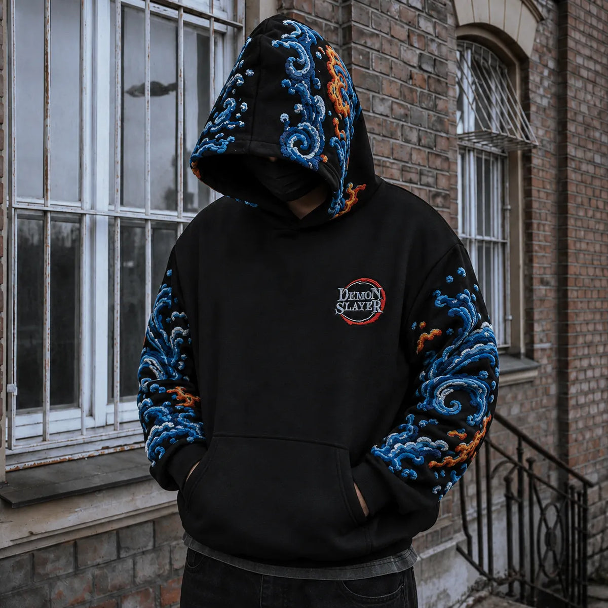 Demon Slayer Vintage Anime Print Hoodie