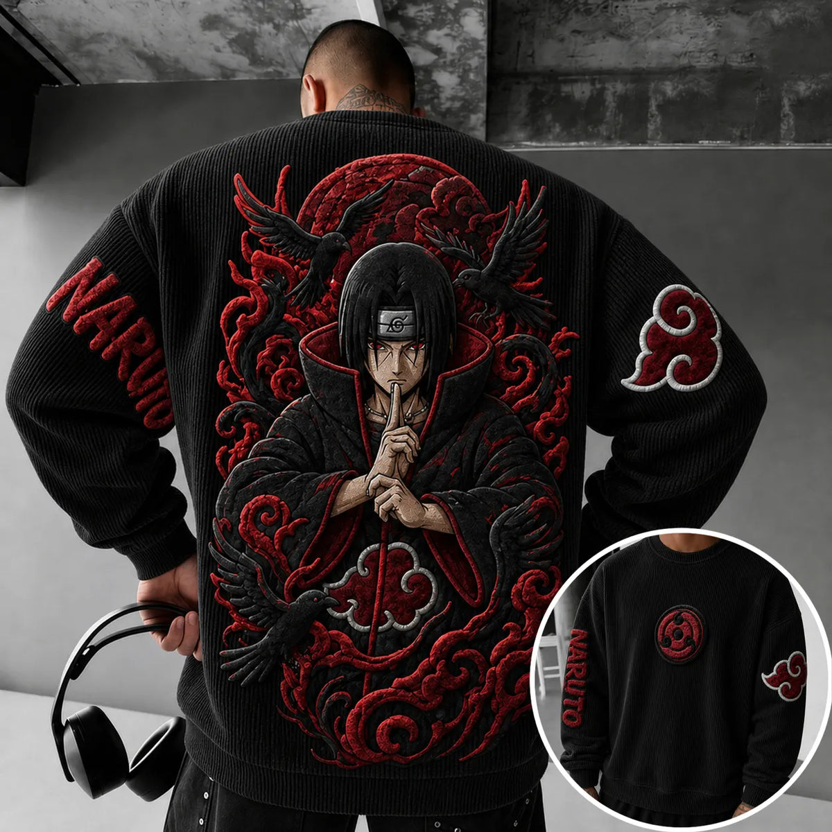 Naruto Unisex Anime-print Crewneck Sweatshirt