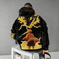Demon Slayer Color-blocked Corduroy Hooded Sweatshirt