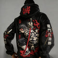 Demon Slayer Color-blocked Corduroy Hooded Sweatshirt