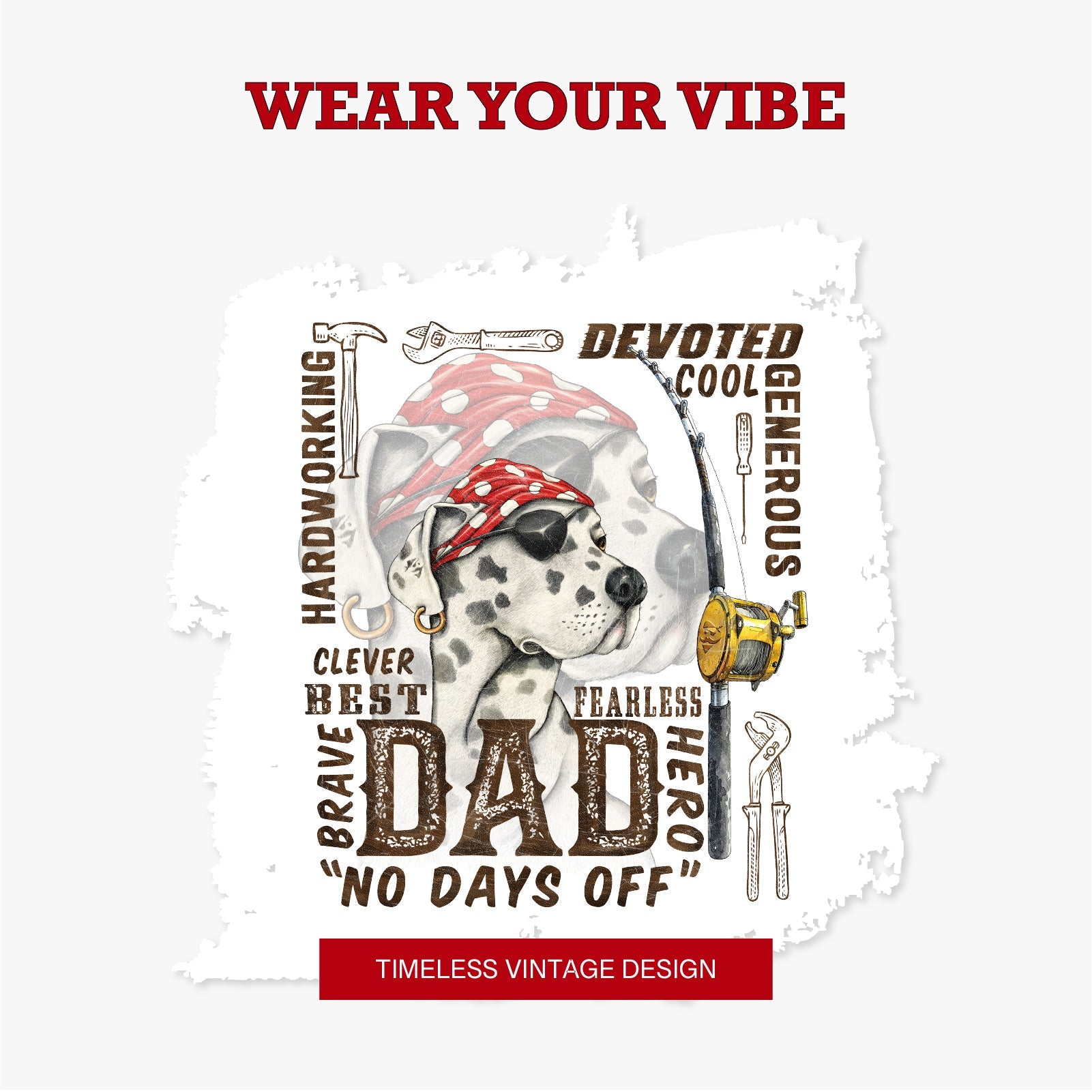 Hardworking Dad No Days Off Graphic T-Shirt – Father's Day Gift