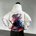 Demon Slayer Color-blocked Corduroy Hooded Sweatshirt