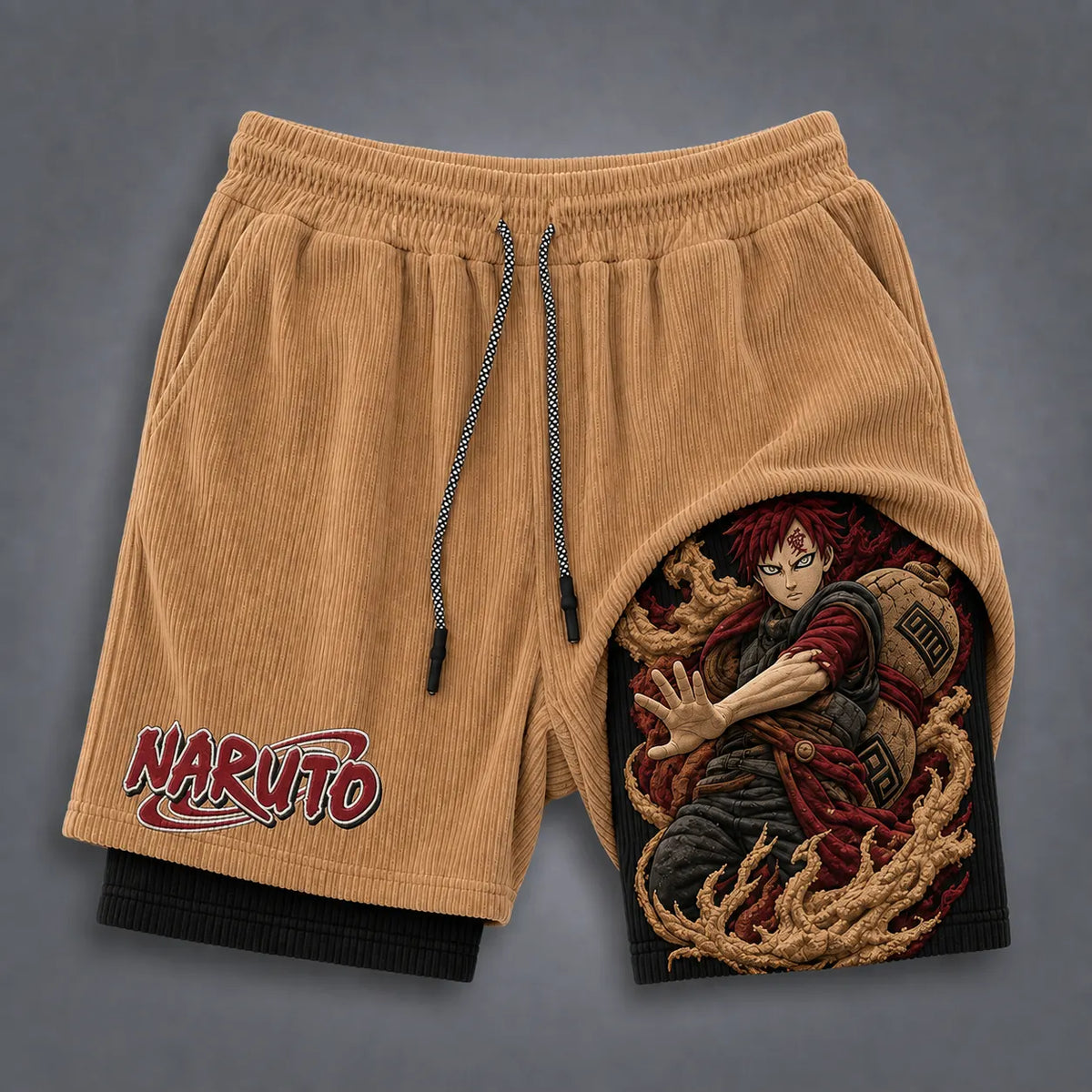 Naruto Unisex Double-layer Shorts With Anime Print