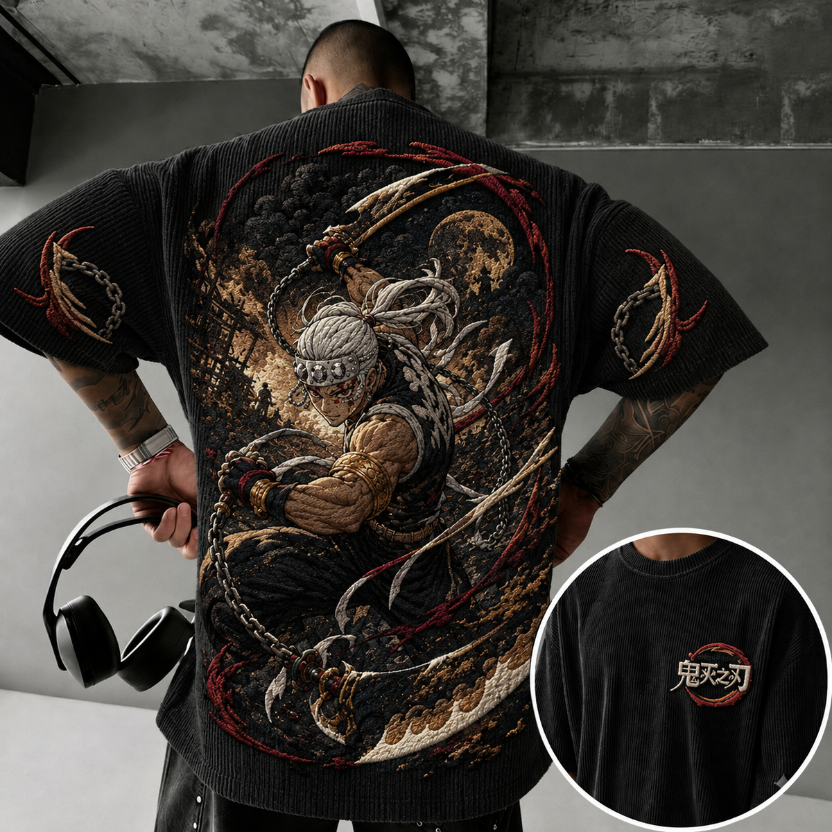 Demon Slayer Vintage Anime Print T-shirt