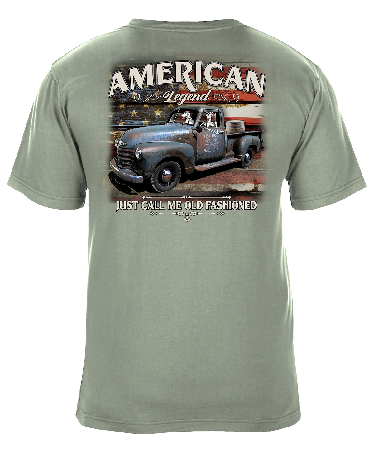 American Legend Just Call Me Old Fashioned Patriotic Vintage Truck T-Shirt