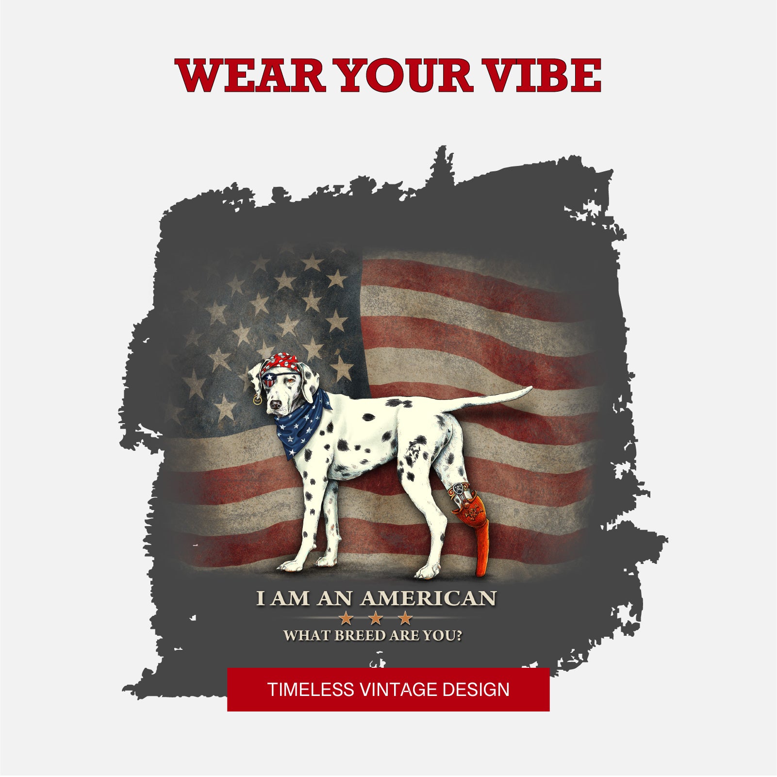 I Am an American What Breed Are You Patriotic Graphic T-Shirt