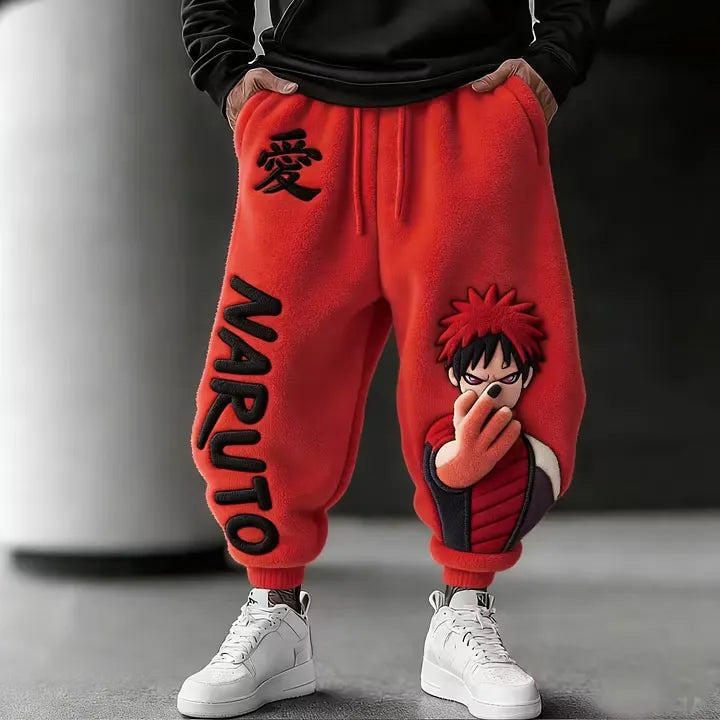 Naruto Blocked Plush Pants