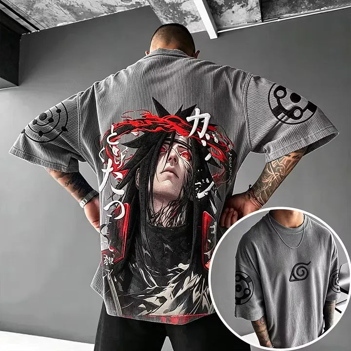 Naruto Madara Uchiha Vintage Corduroy T-Shirt