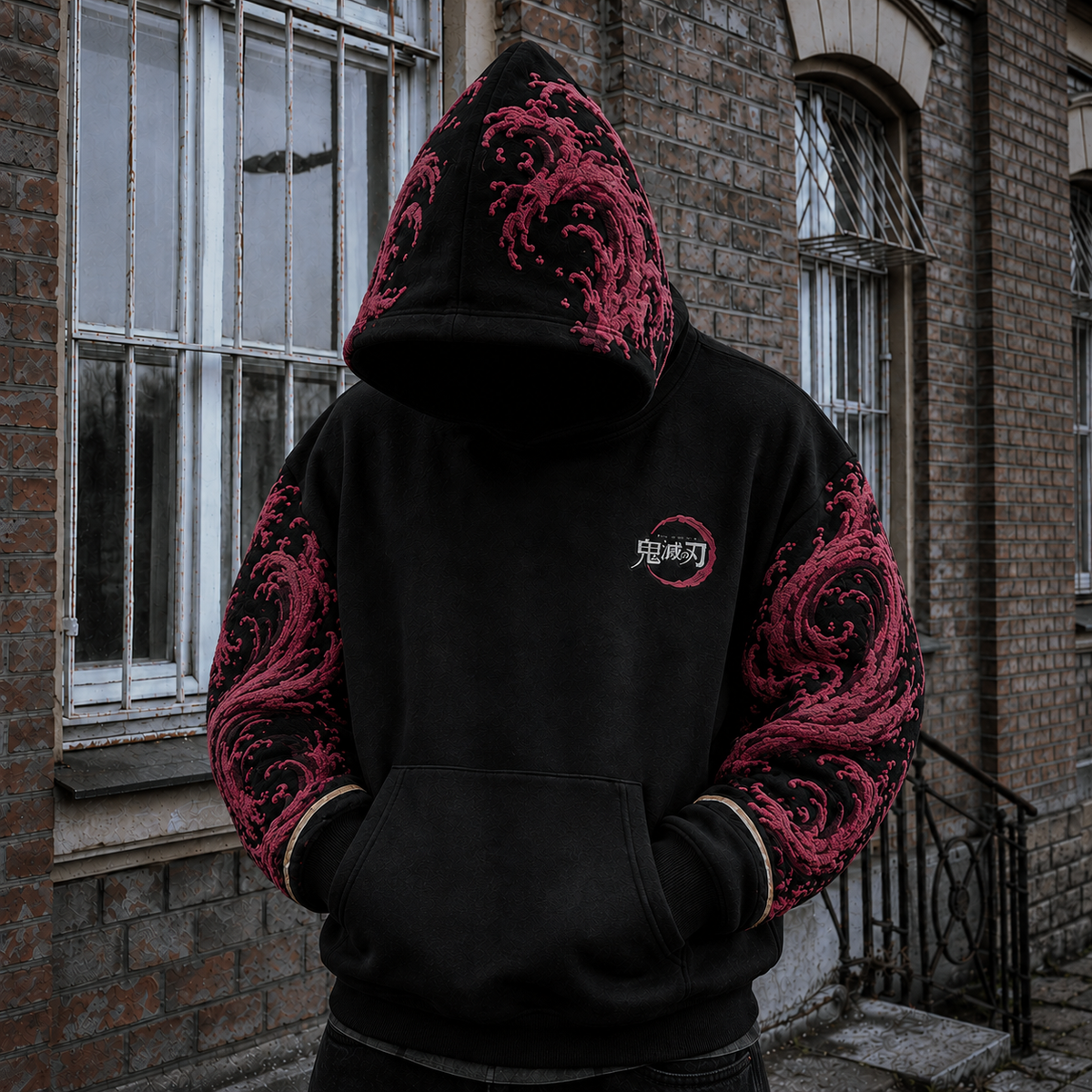 Demon Slayer Vintage Anime Print Hoodie