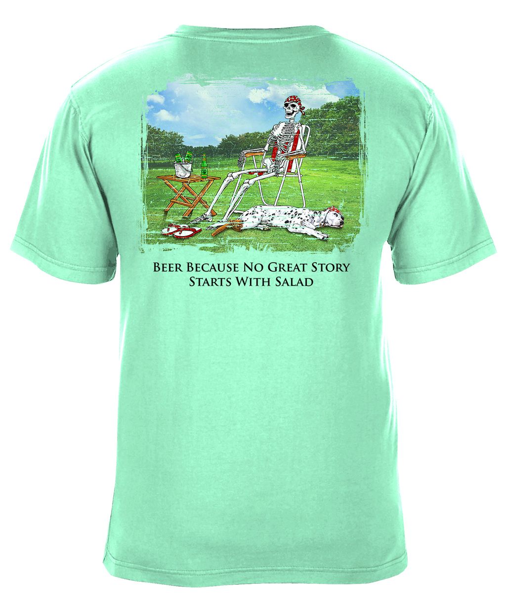 Beer Because No Great Story Starts With Salad Graphic T-Shirt