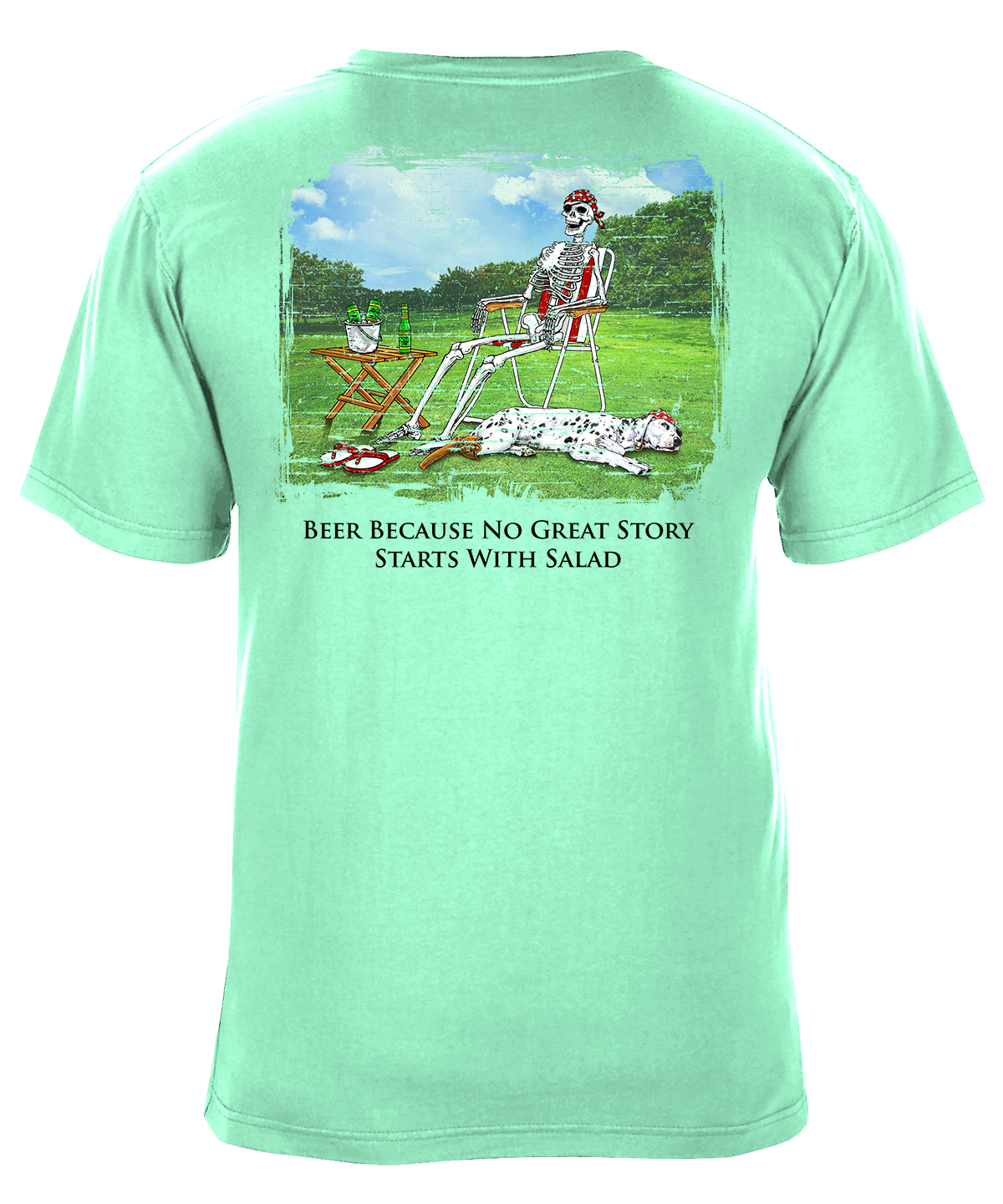 Beer Because No Great Story Starts With Salad Graphic T-Shirt