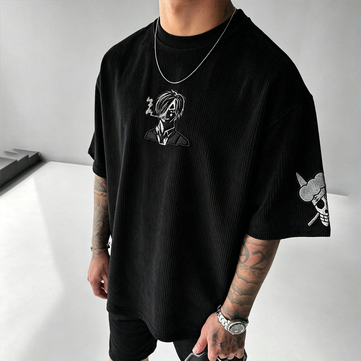 One Piece Unisex Anime Inspired Vintage Corduroy T-Shirt