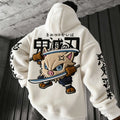 Demon Slayer Color-blocked Corduroy Hooded Sweatshirt