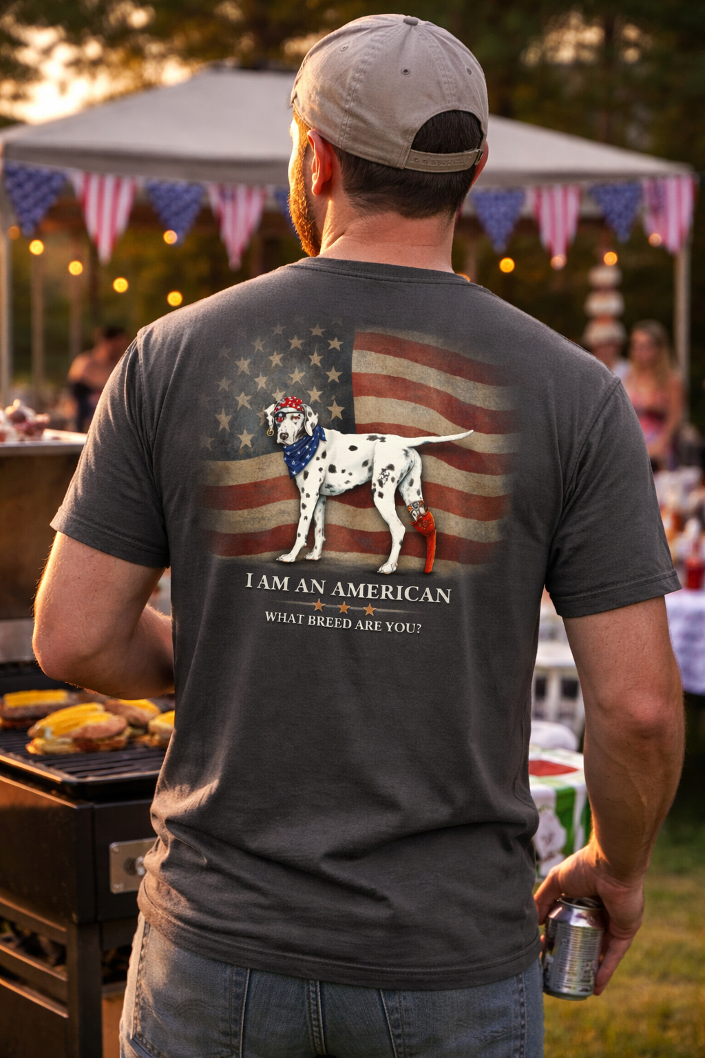 I Am an American What Breed Are You Patriotic Graphic T-Shirt