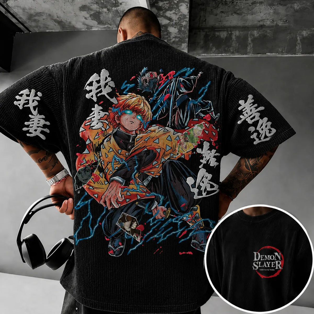 Demon Slayer Vintage Anime Print T-shirt