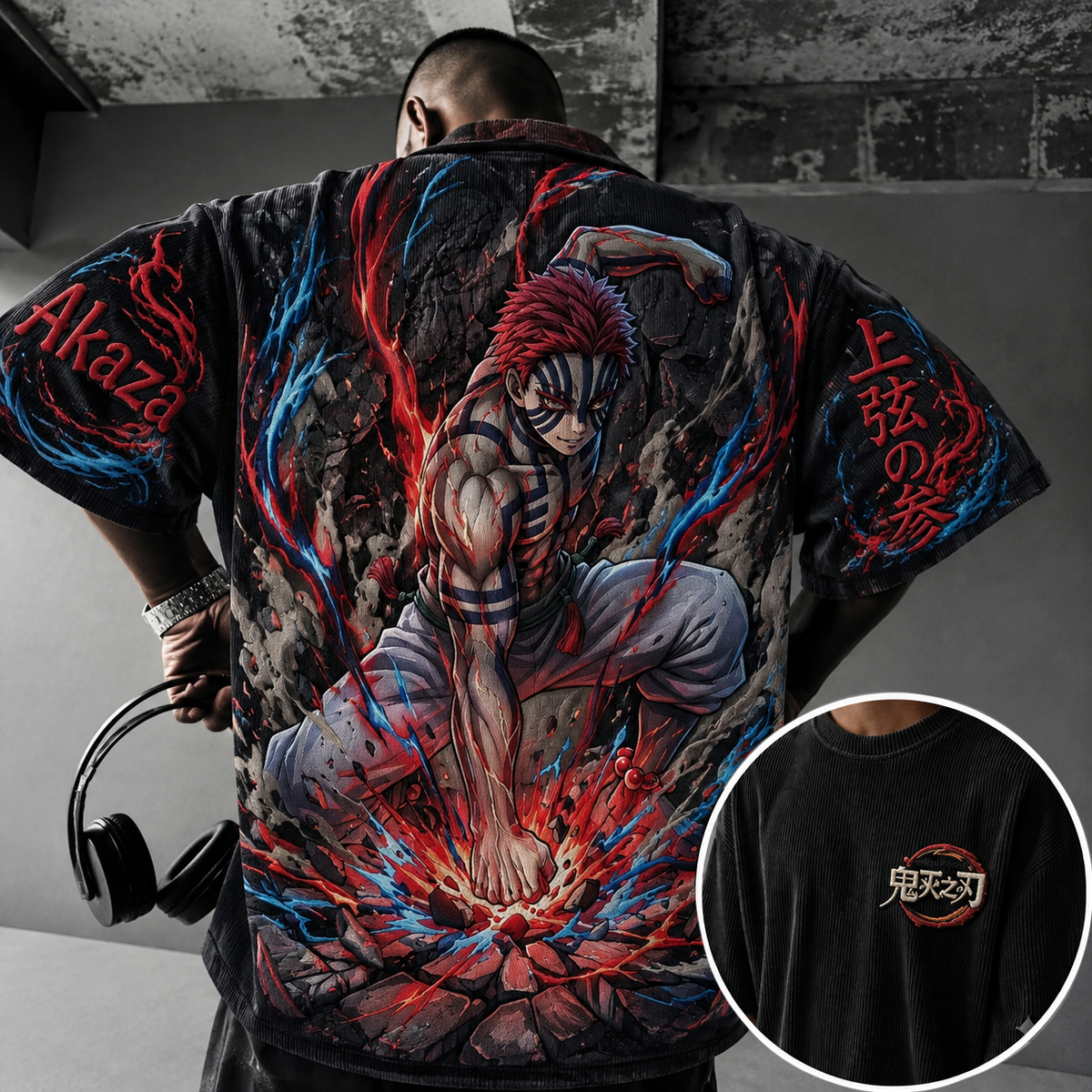 Demon Slayer Vintage Anime Print T-shirt