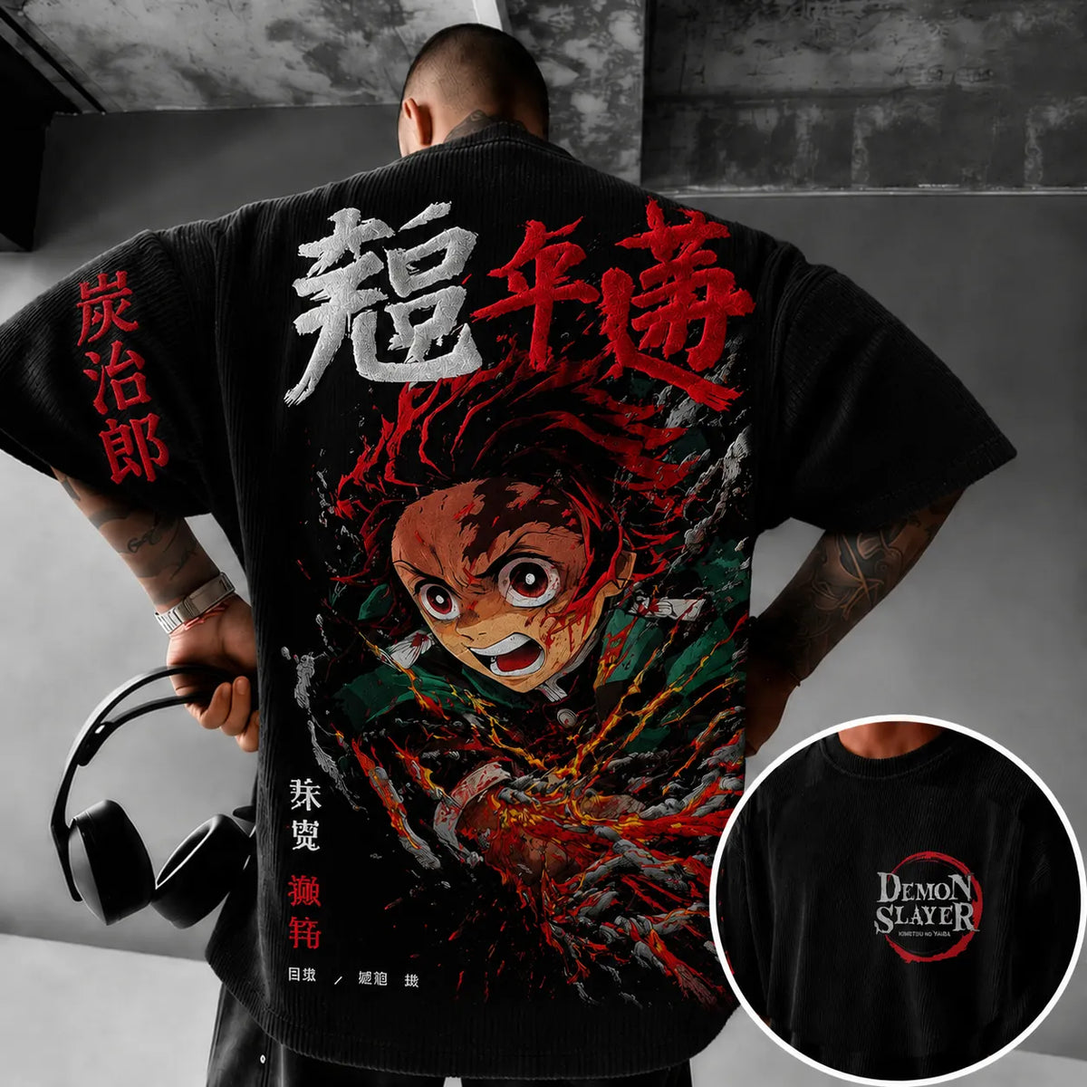 Demon Slayer Vintage Anime Print T-shirt