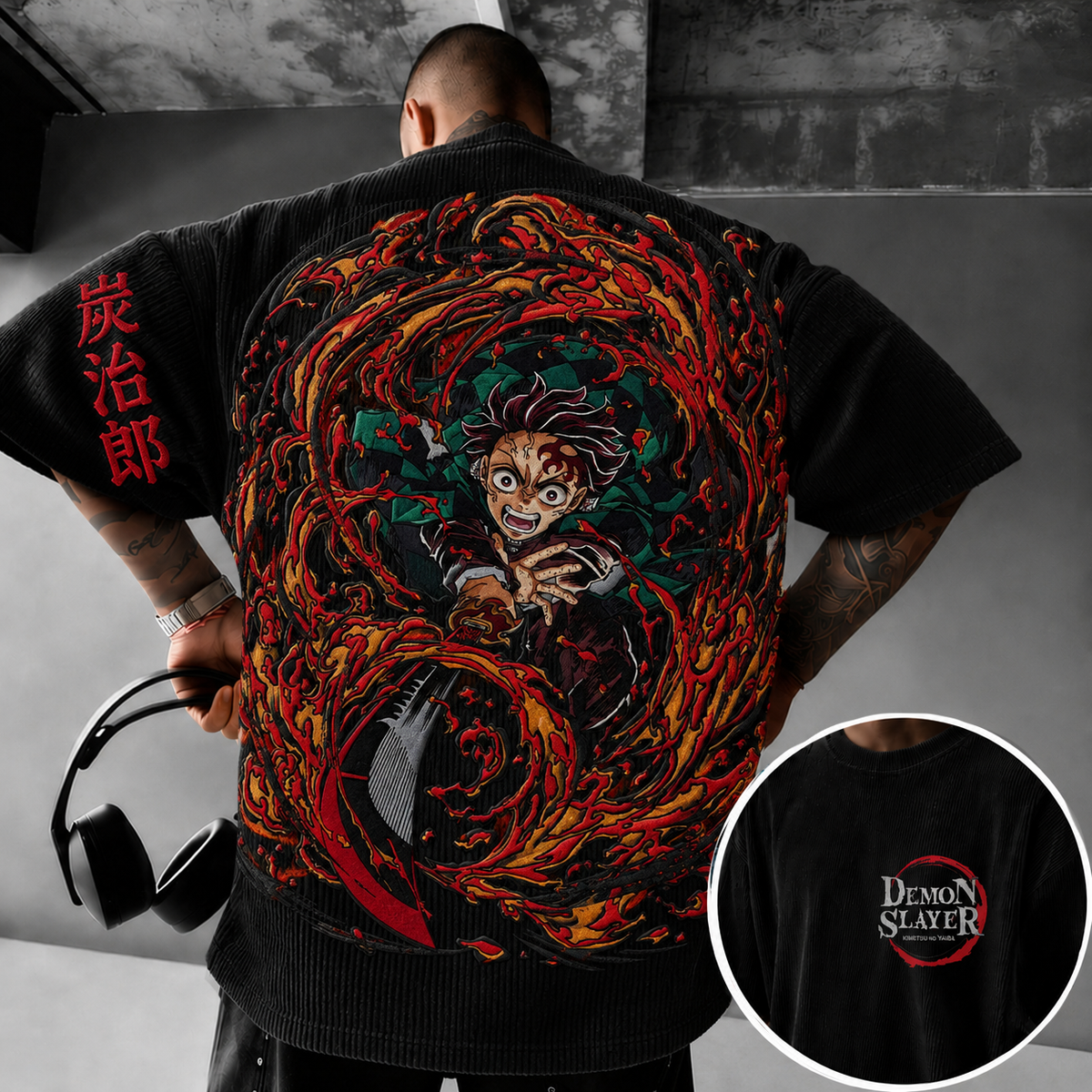 Demon Slayer Vintage Anime Print T-shirt