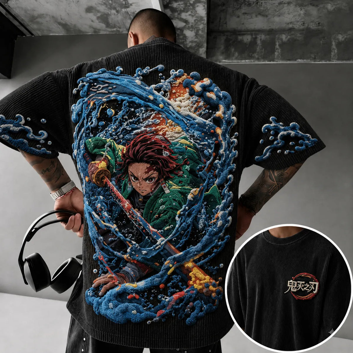 Demon Slayer Vintage Anime Print T-shirt