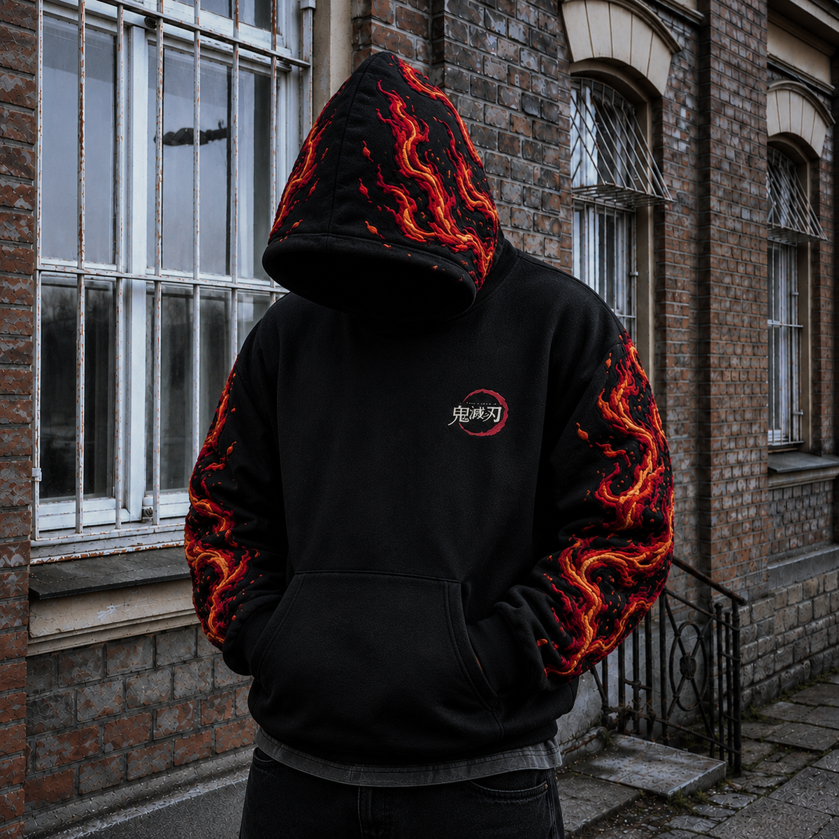 Demon Slayer Vintage Anime Print Hoodie