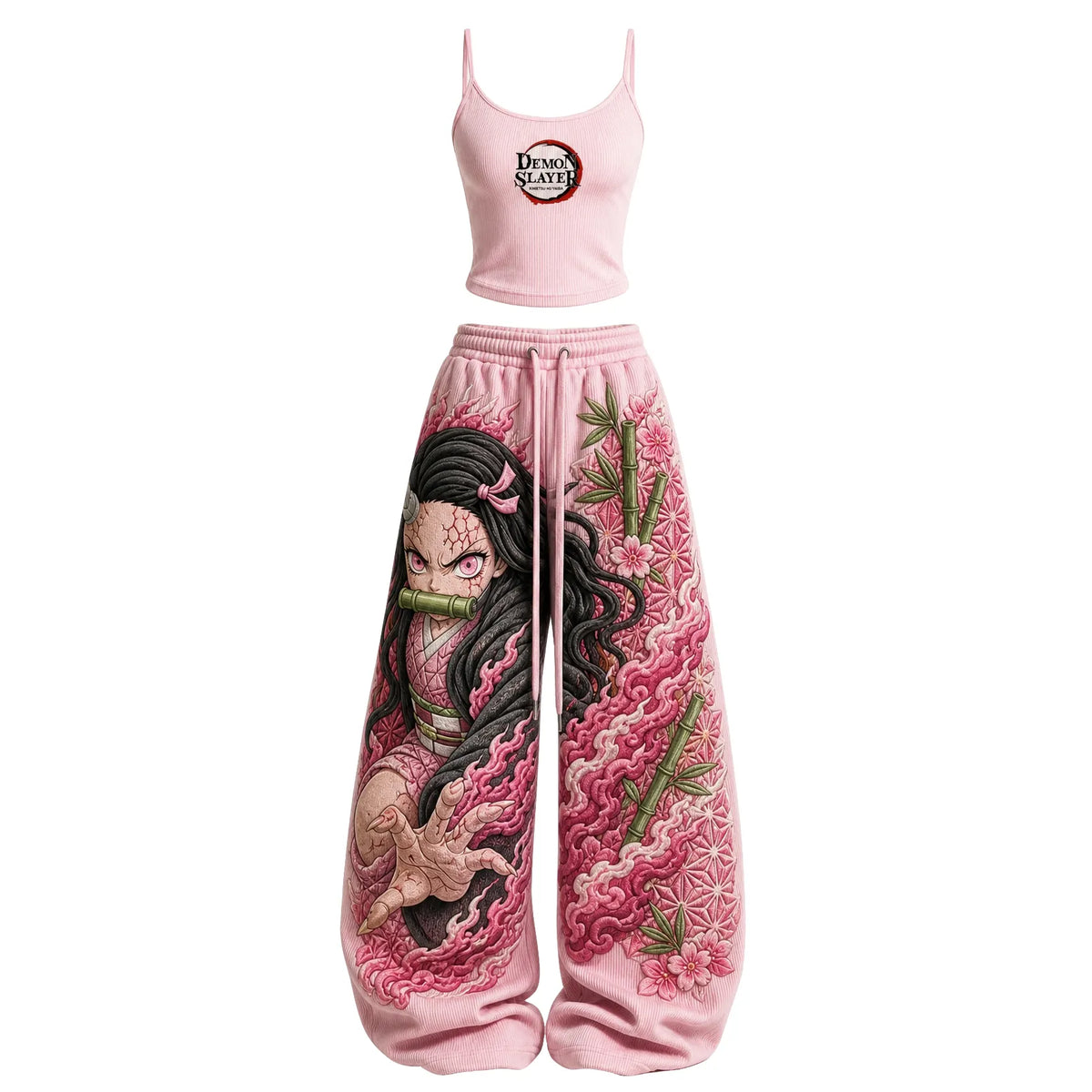 Demon Slayer Women's Anime-Print Camisole And Pants Set