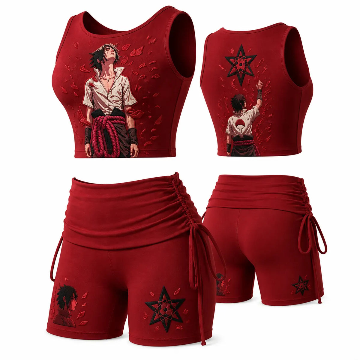 Naruto Women's Anime-Print Tank Top And Shorts Sports Set
