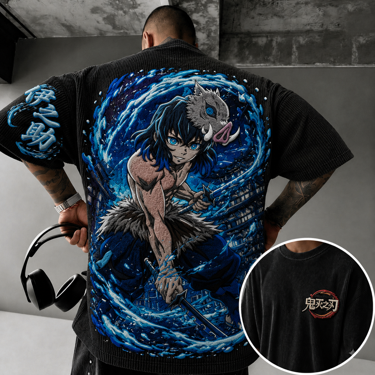 Demon Slayer Vintage Anime Print T-shirt