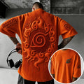 Naruto Unisex Anime-Style Retro Corduroy Oversized T-Shirt