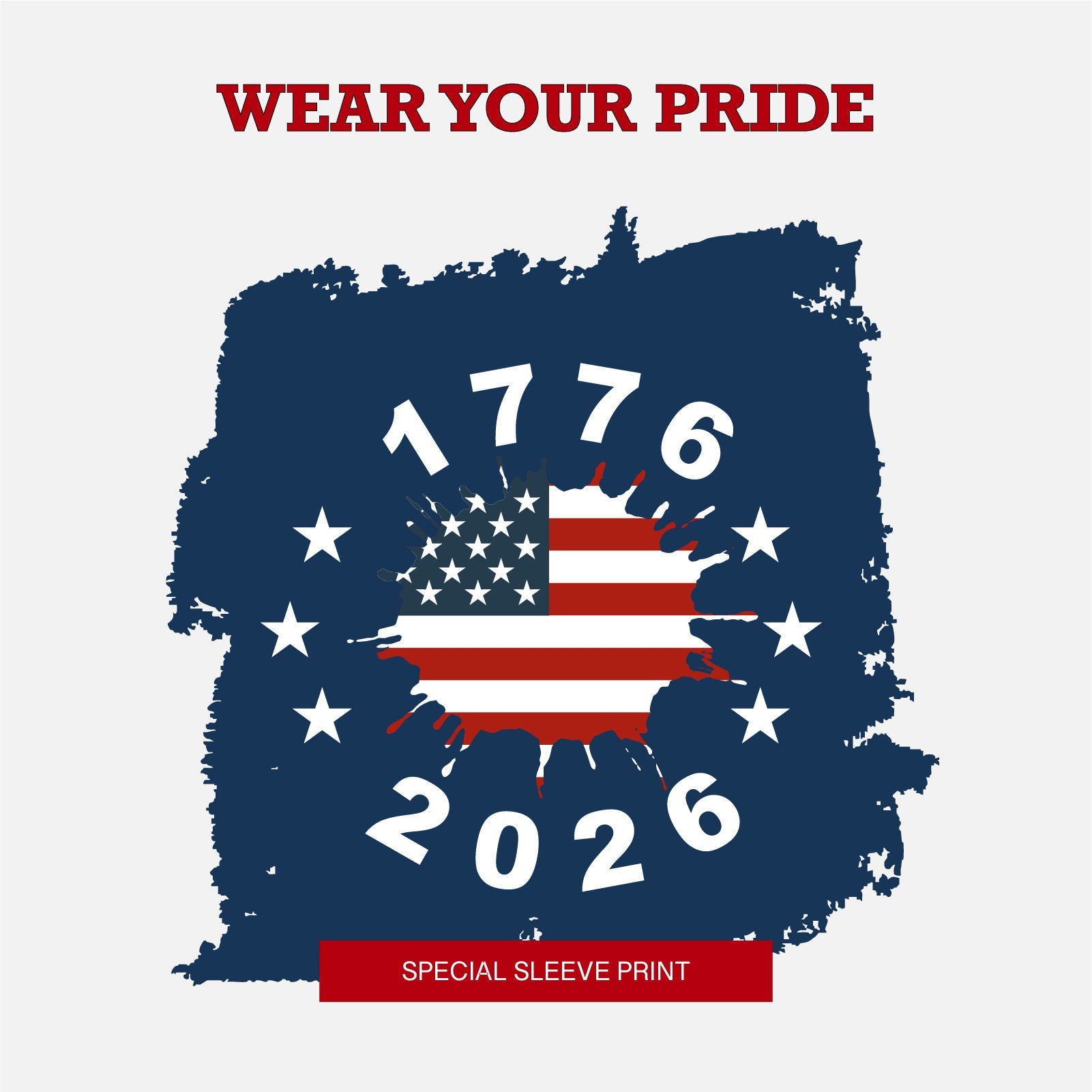 America’s 250th Anniversary Freedom Badge Patriotic T-Shirt - Navy