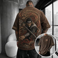 Naruto Unisex Anime-Style Retro Corduroy Oversized T-Shirt