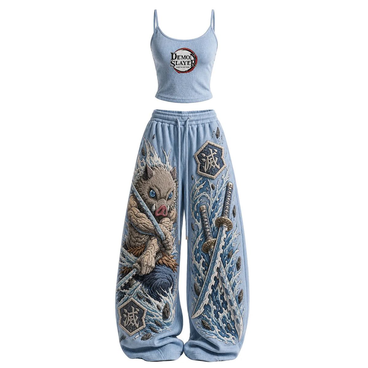 Demon Slayer Women's Anime-Print Camisole And Pants Set