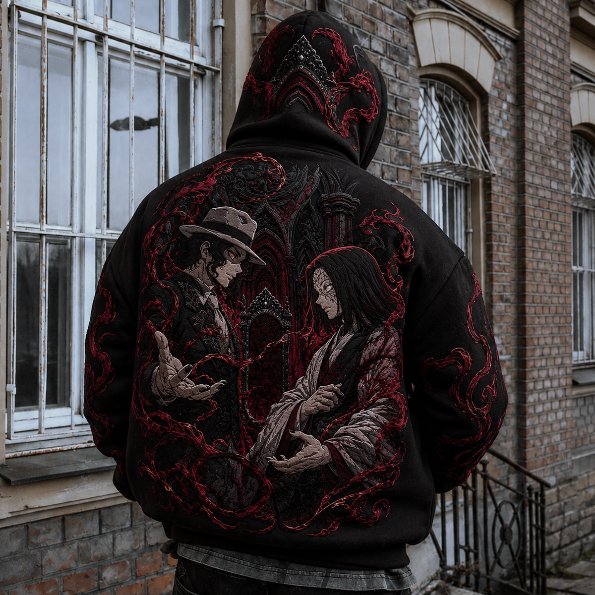 Demon Slayer Vintage Anime Print Hoodie