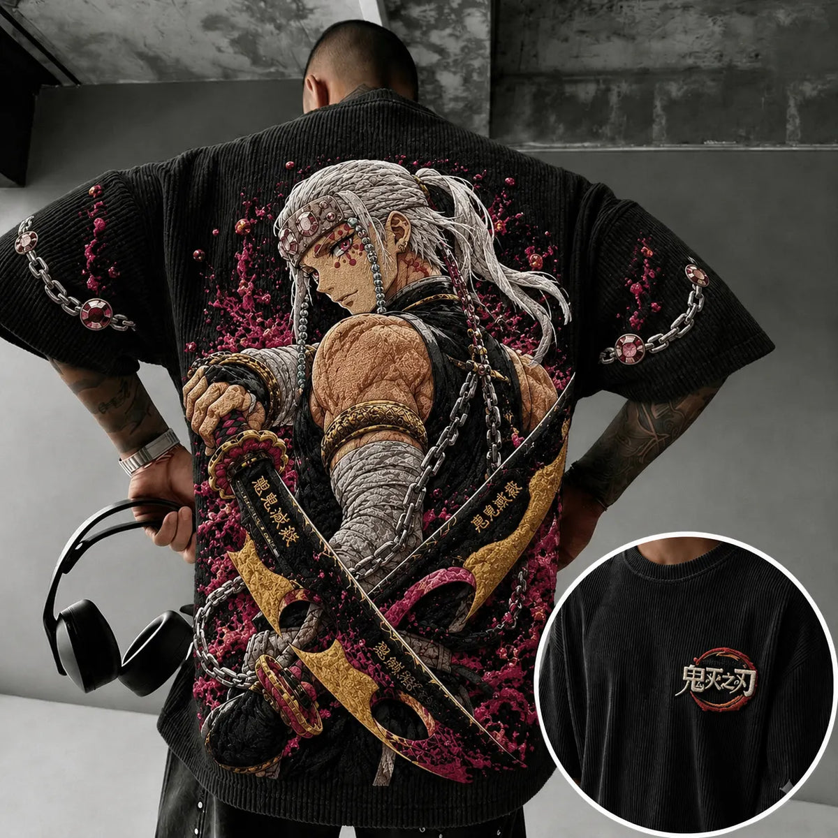 Demon Slayer Vintage Anime Print T-shirt