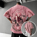 Naruto Unisex Anime-Style Retro Corduroy Oversized T-Shirt