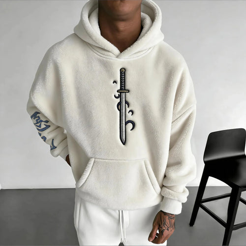 Demon Slayer Color-blocked Corduroy Hooded Sweatshirt