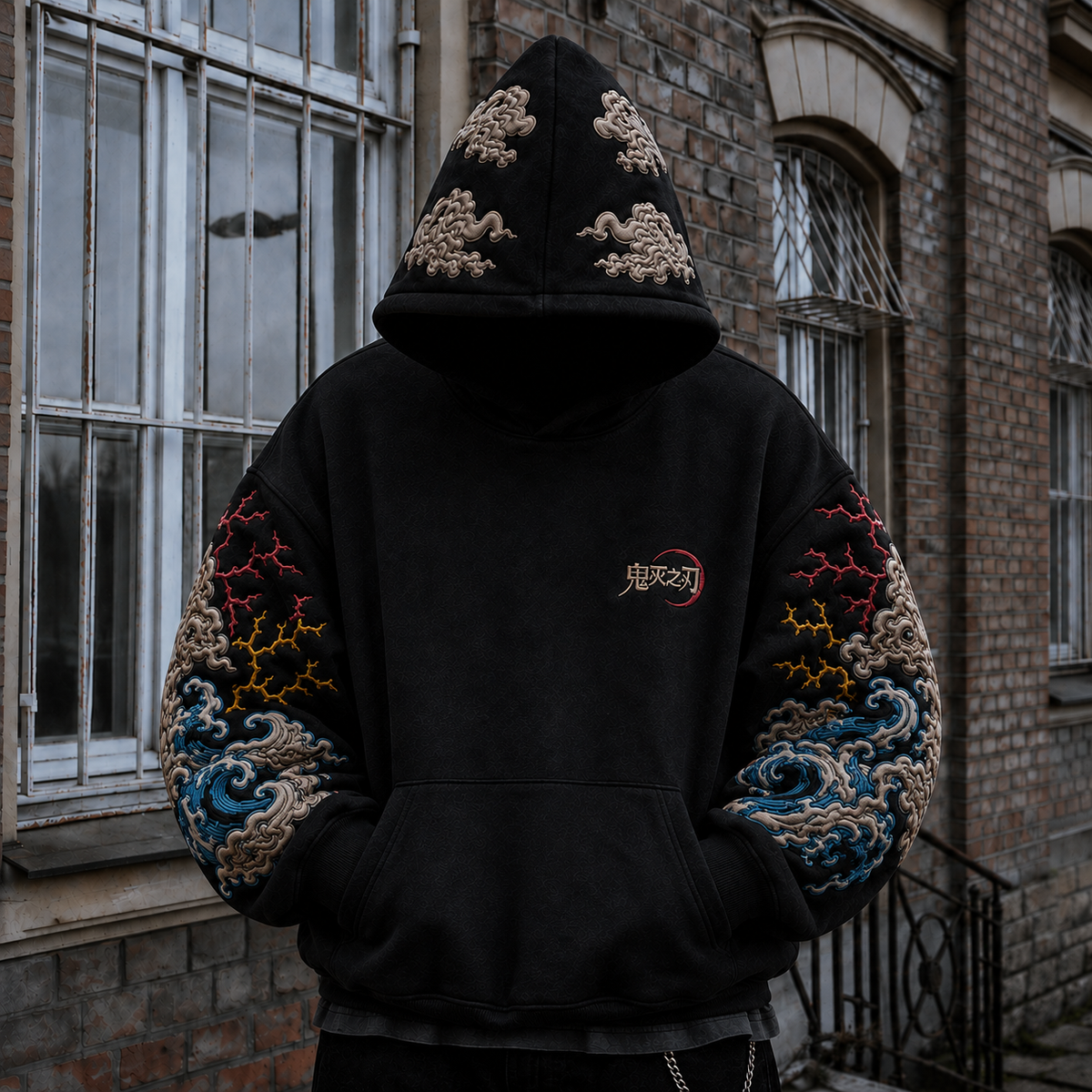 Demon Slayer Vintage Anime Print Hoodie